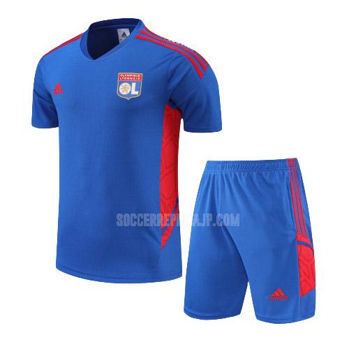 2022-23 adidas オリンピック リヨン スーツ 青い プラクティスシャツ