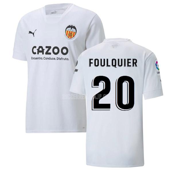 2022-23 puma バレンシアcf foulquier ホーム ユニフォーム